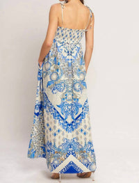 Flying Tomato - Smocked Bodice Maxi Dress