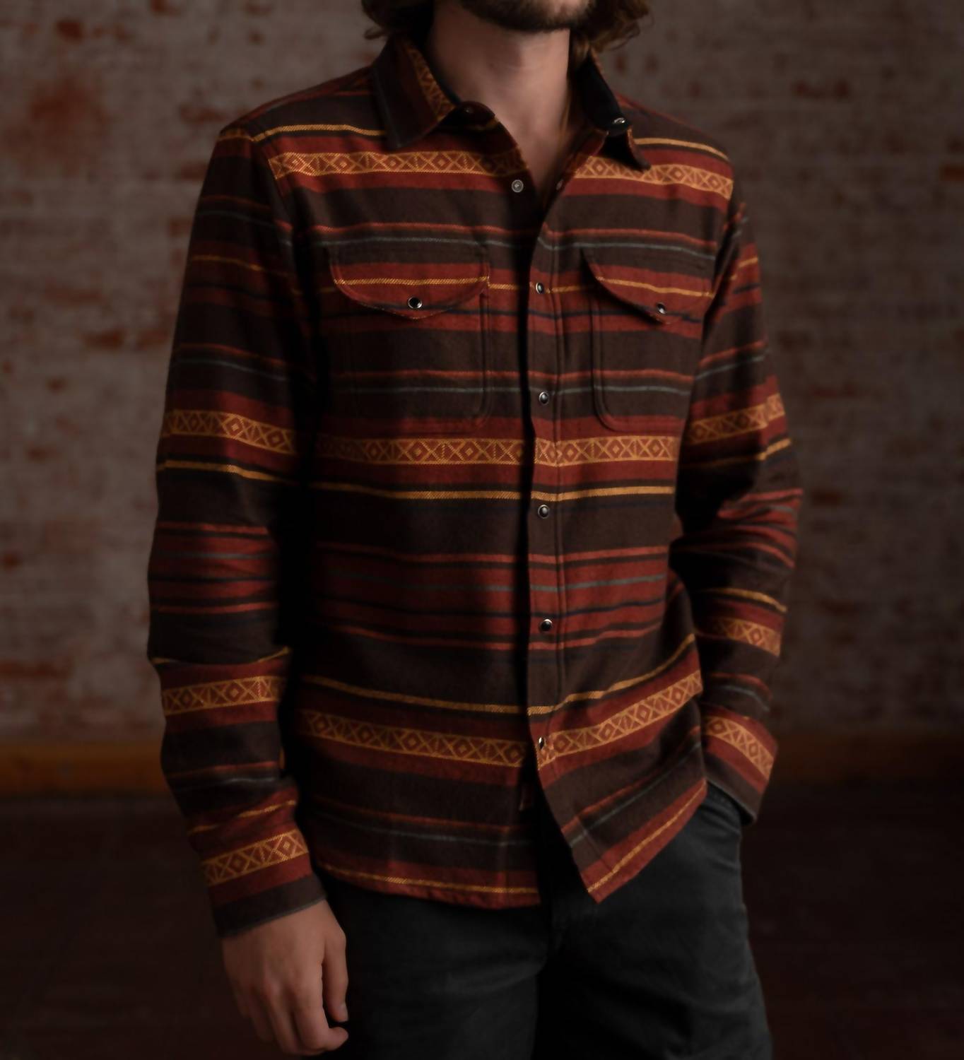 Iron & Resin Men's Flatland Shirt in brown - men's shirt