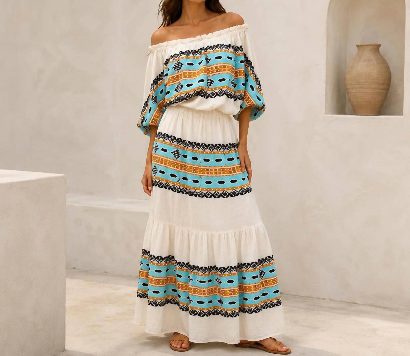 Mystery Resort - Nerissa Isle Top And Maxi Skirt Set