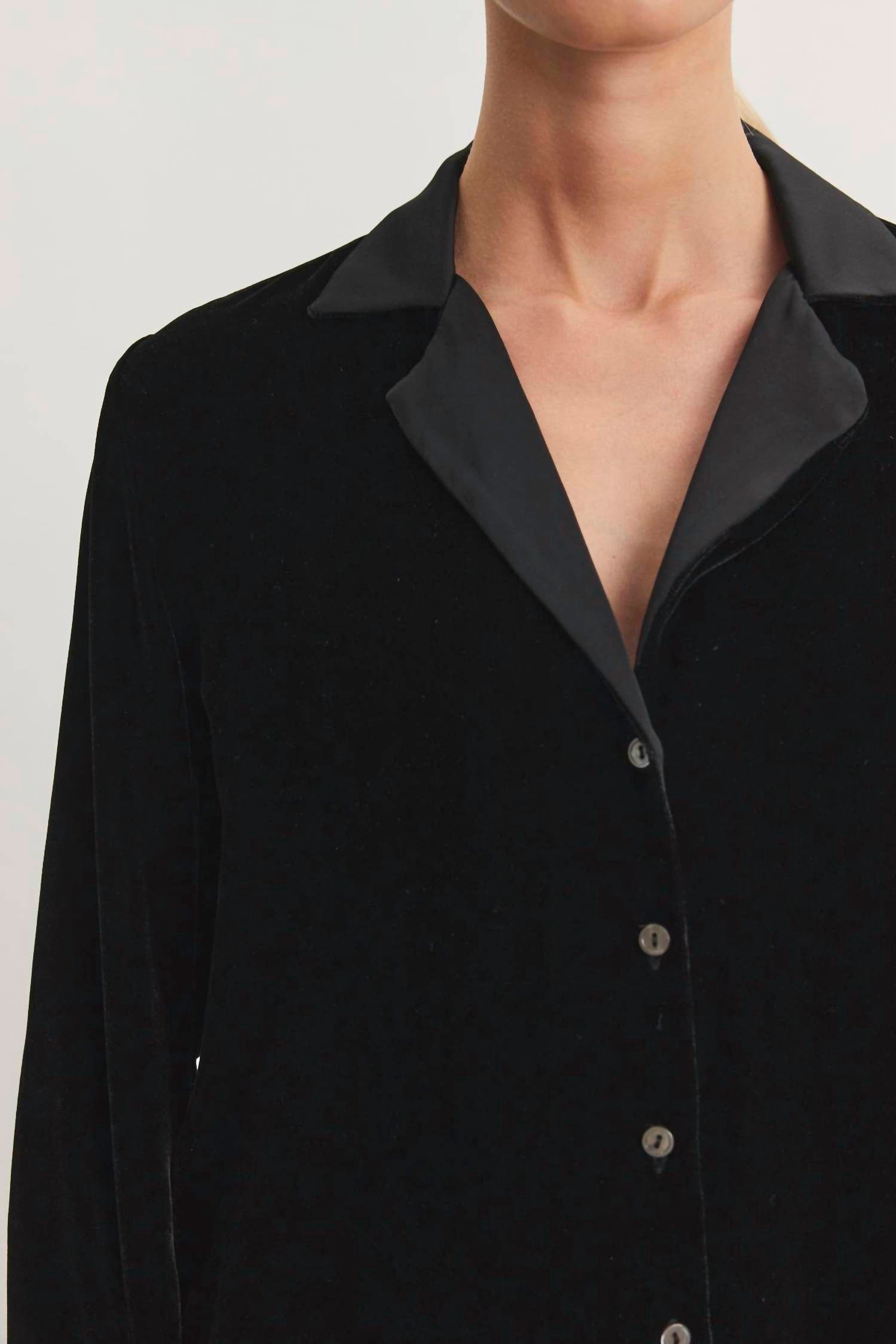 Velvet By Graham & Spencer - Brenna Silk Velvet Shirt