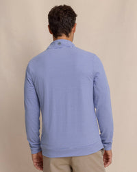 Southern Tide - Micro-stripe Heather Quarter Zip Top