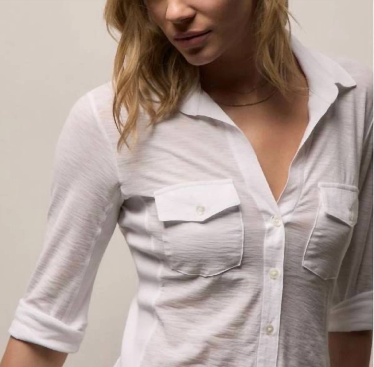 James Perse - CONTRAST PANEL SHIRT