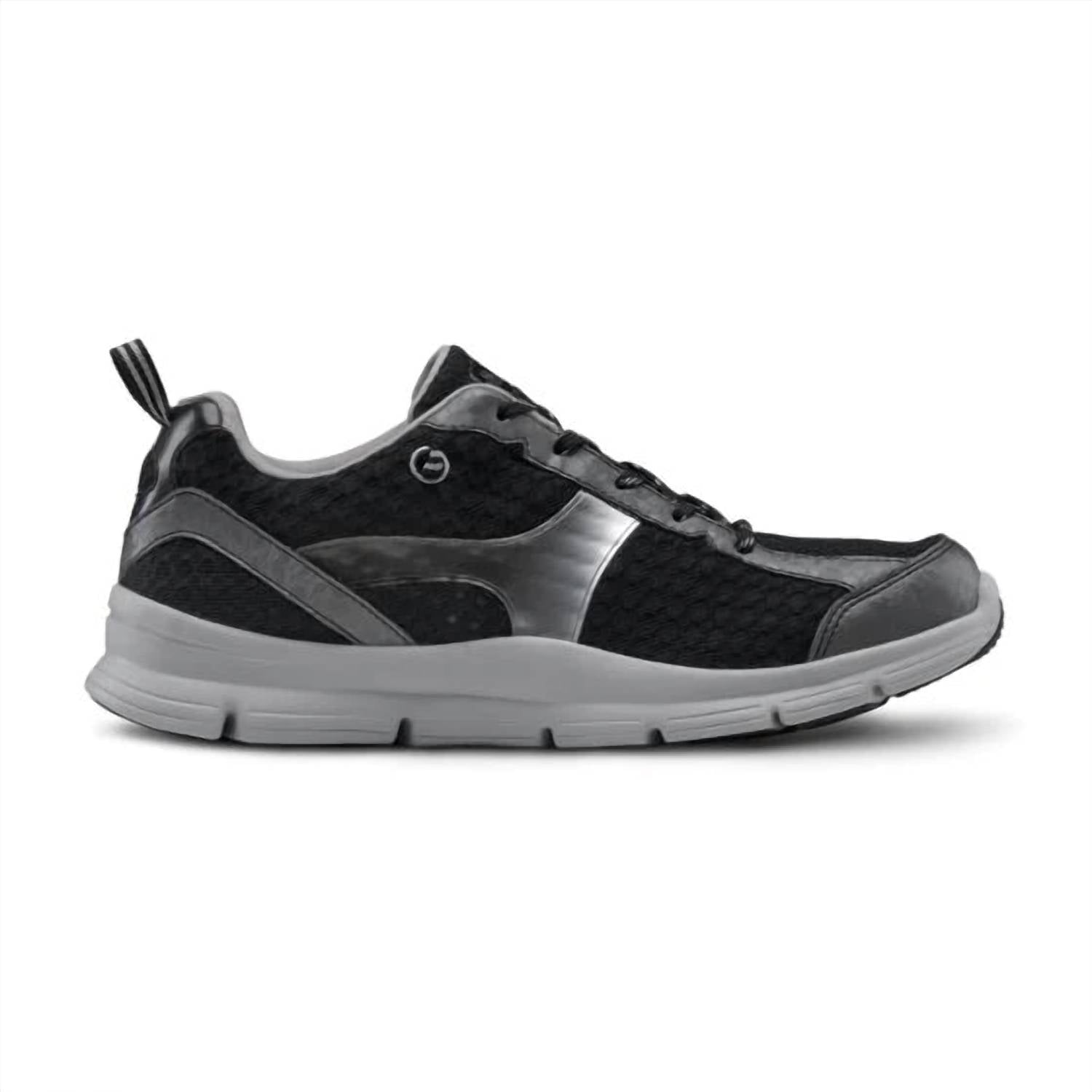 Dr. Comfort Shoes Men's Chris Athletic Diabetic Shoes in black - men's shoe - detail view
