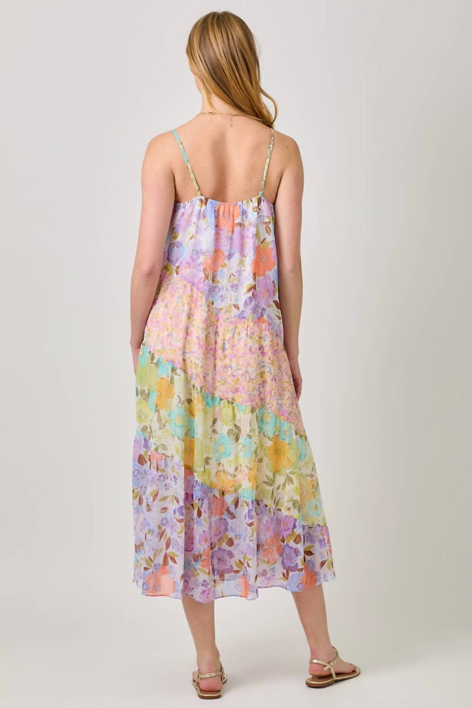 Mystree - Print Mixed Maxi Dress