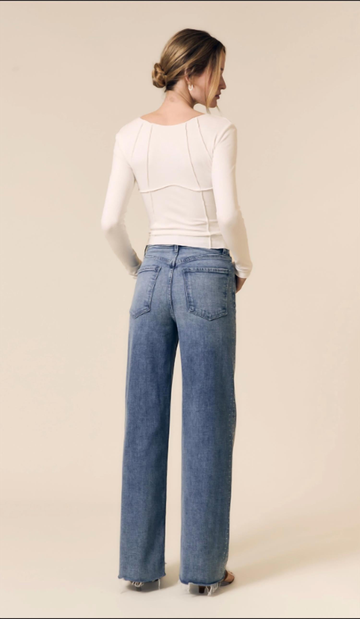Le Jean - Column with Crystals Jean
