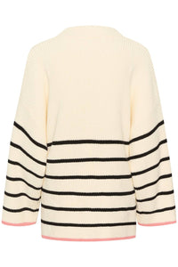 Soaked In Luxury - Musling V-neck Loose Fit Pullover Sweater