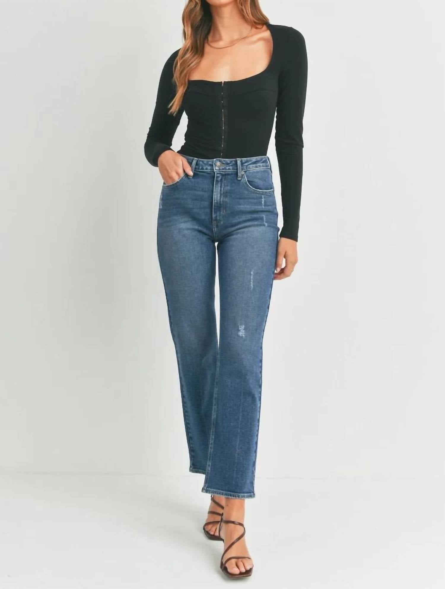 Just Black Denim - Full Length Straight Jeans