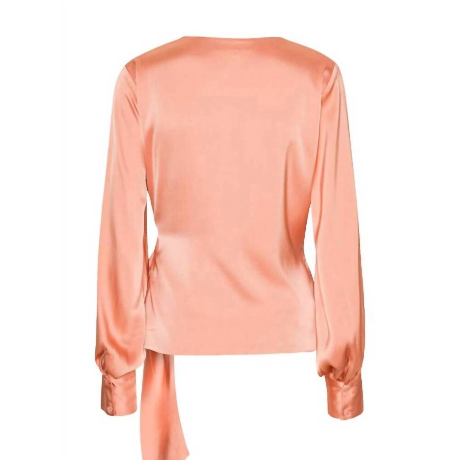 Karmamia Ines Blouse Semi Rich Peach in orange - women's blouse - detail view
