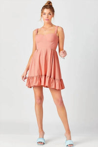 Baby Pink - Tiered Mini Dress