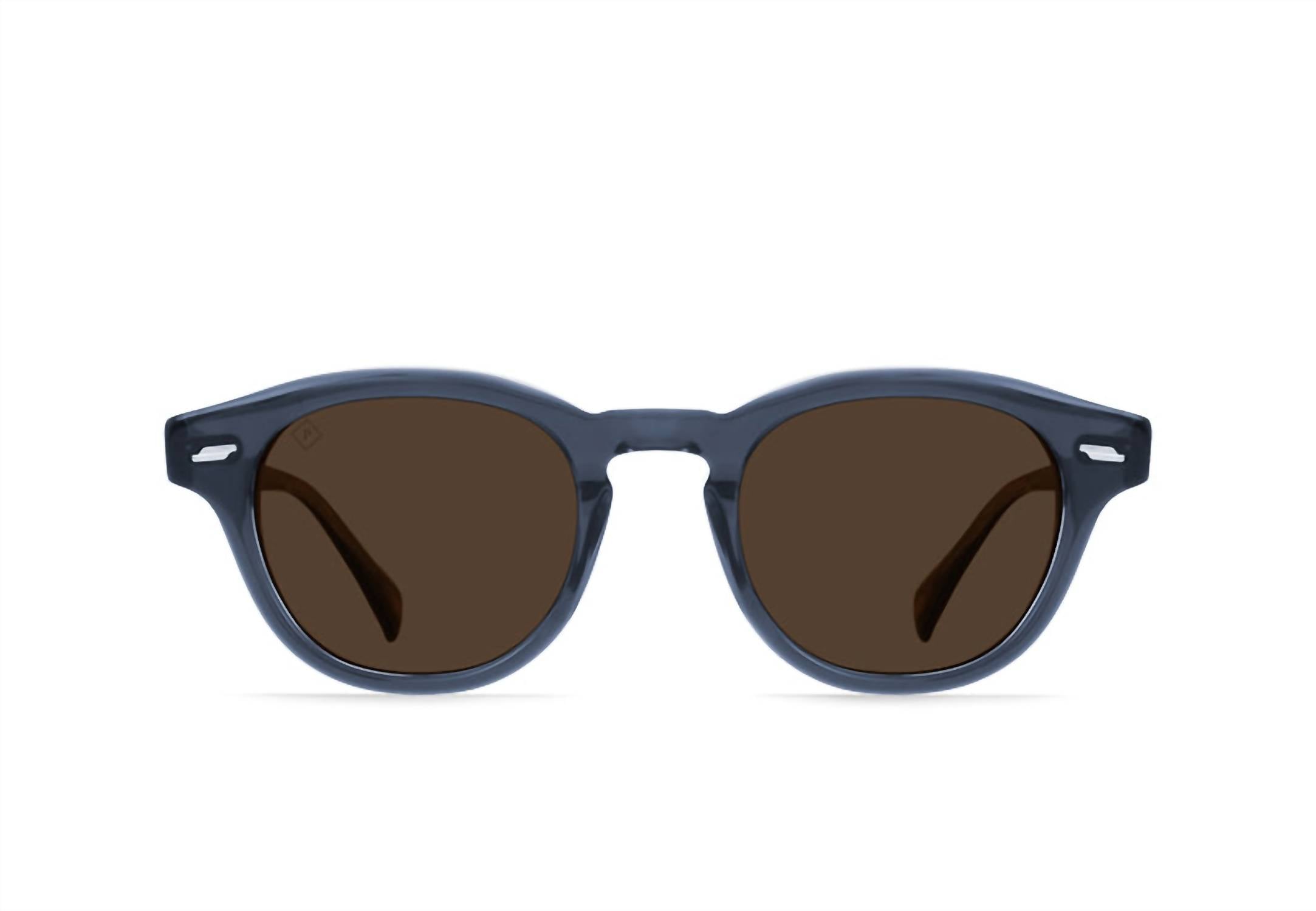 RAEN Optics Men's Kostin Round Sunglasses in twilight vibrant brown polarized - men's accessory - detail view
