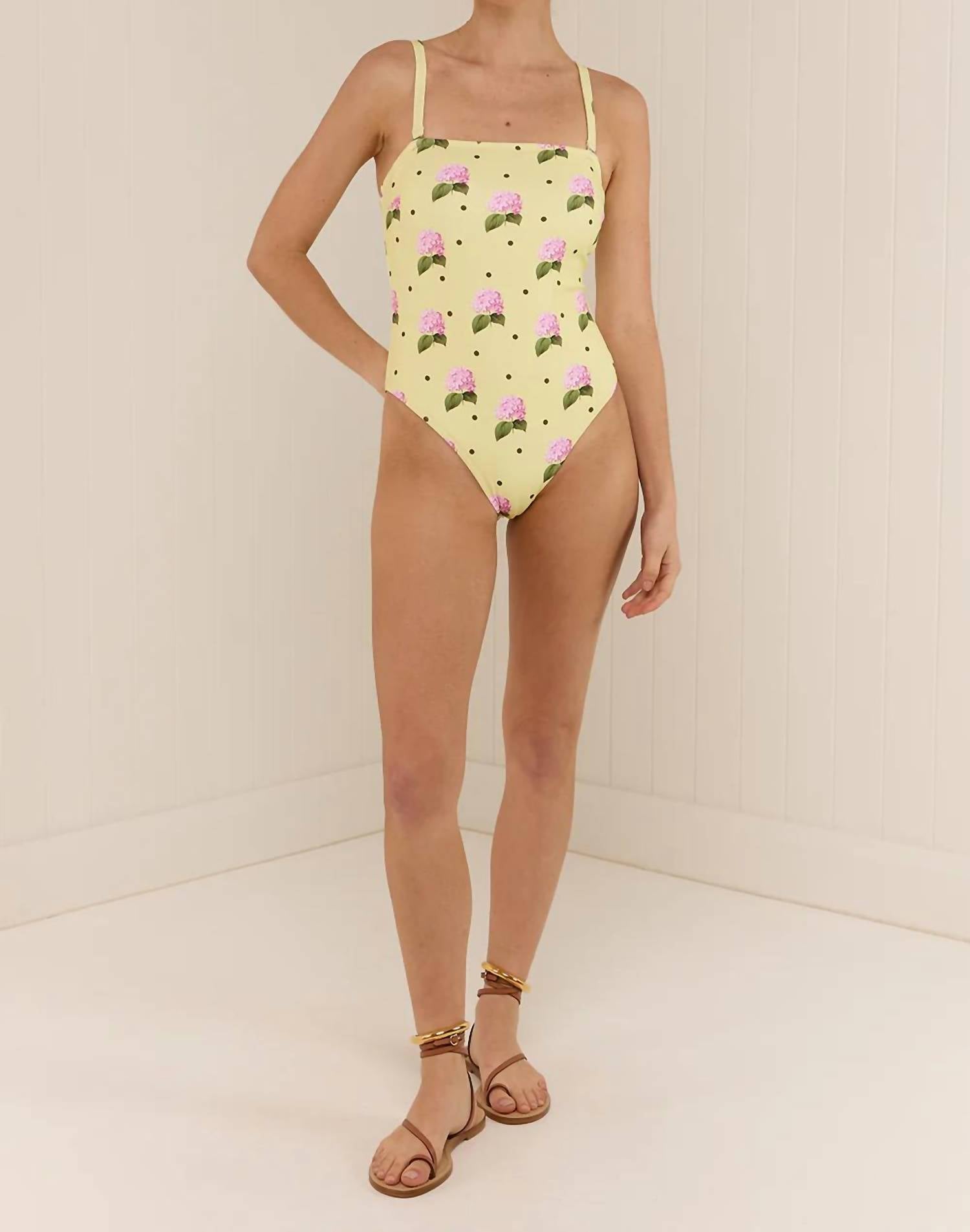 Palm Noosa Portofino One Piece Swimsuit in multifloral - women's swimwear - detail view