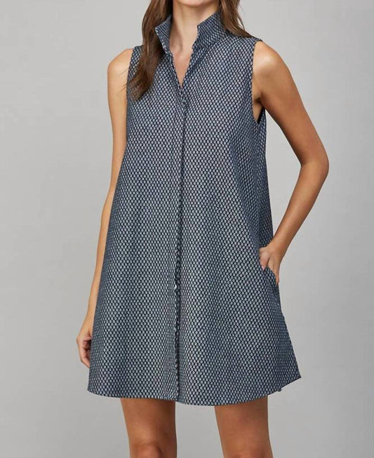 Fate - Stand Collar Mini Shift Dress