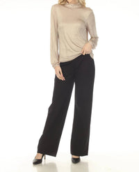 Joseph Ribkoff - Pull On Heavy Knit Wide Leg Pant
