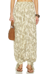 Hemant & Nandita - Ruffle Top And Harem Pant Set