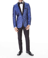 Mark Of Distinction - Aries Paisley Tuxedo Coat