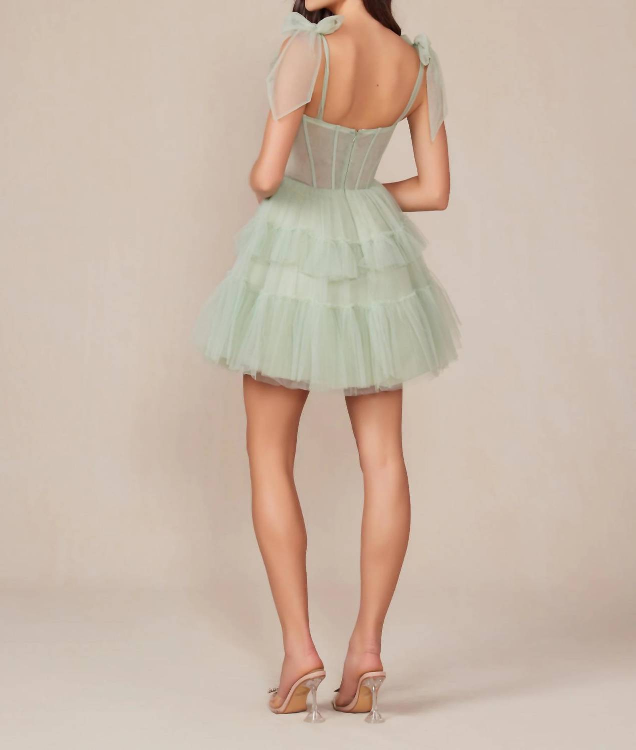 Nox Anabel - Short Sleeveless Tiered A-line Prom Dress