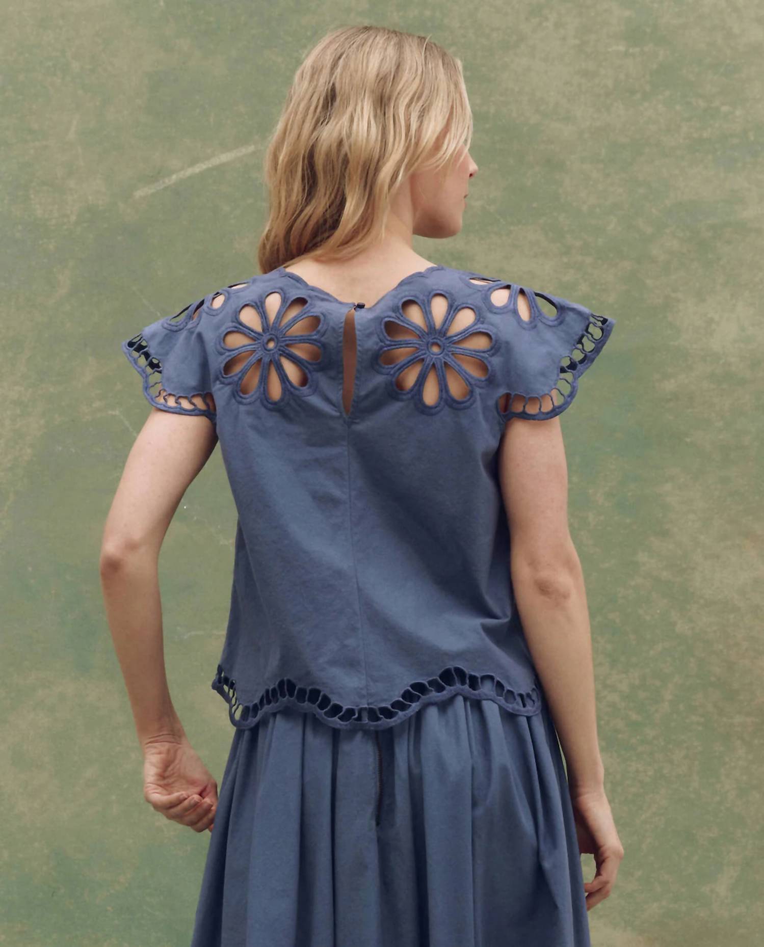 The Great. - Super Bloom Eyelet Top