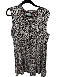 Myra Women's Floral Mini Dress in brown cream - women's dress