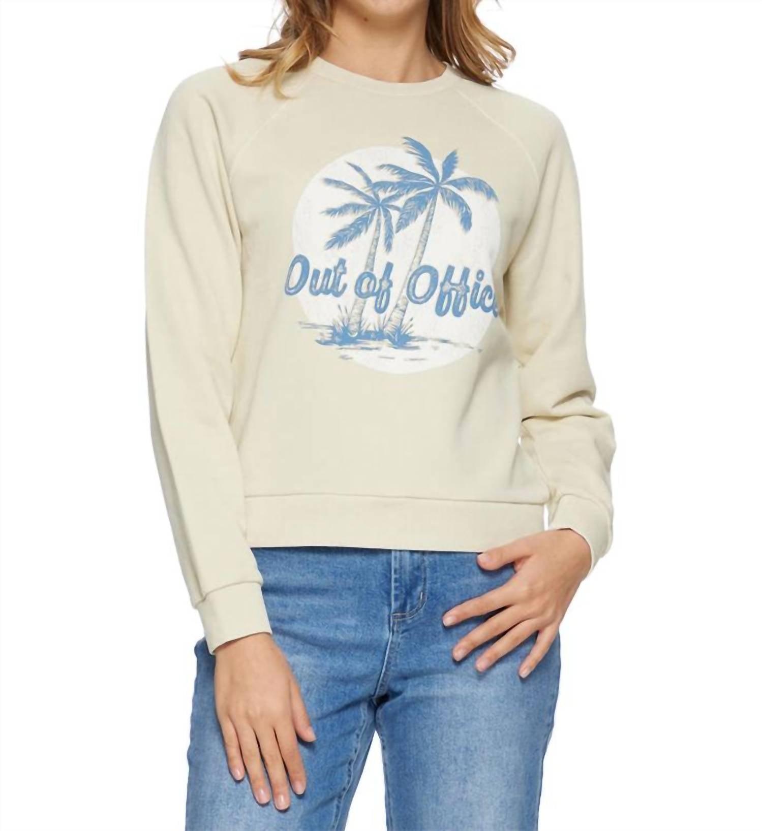 Flags & Anthem Out Of Office Sweatshirt in cream - women's top