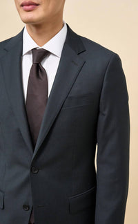SPIER & MACKAY Rowe And Taylor Merino Wool Suit Jacket in dark green - men's jacket - view 5