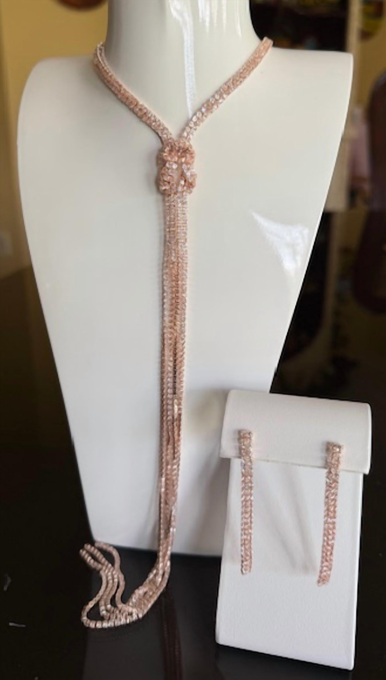 Jacqueline Kent - Women's Long Necklace & Earring Set