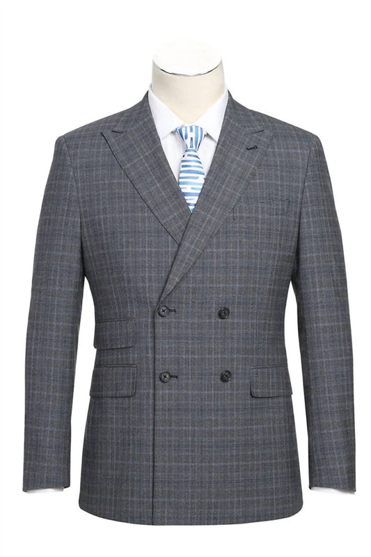 English Laundry - Men's Slim Fit Double Breasted Suit