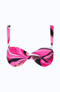 Cin Cin - Ariel Ruched Printed Bikini Bra