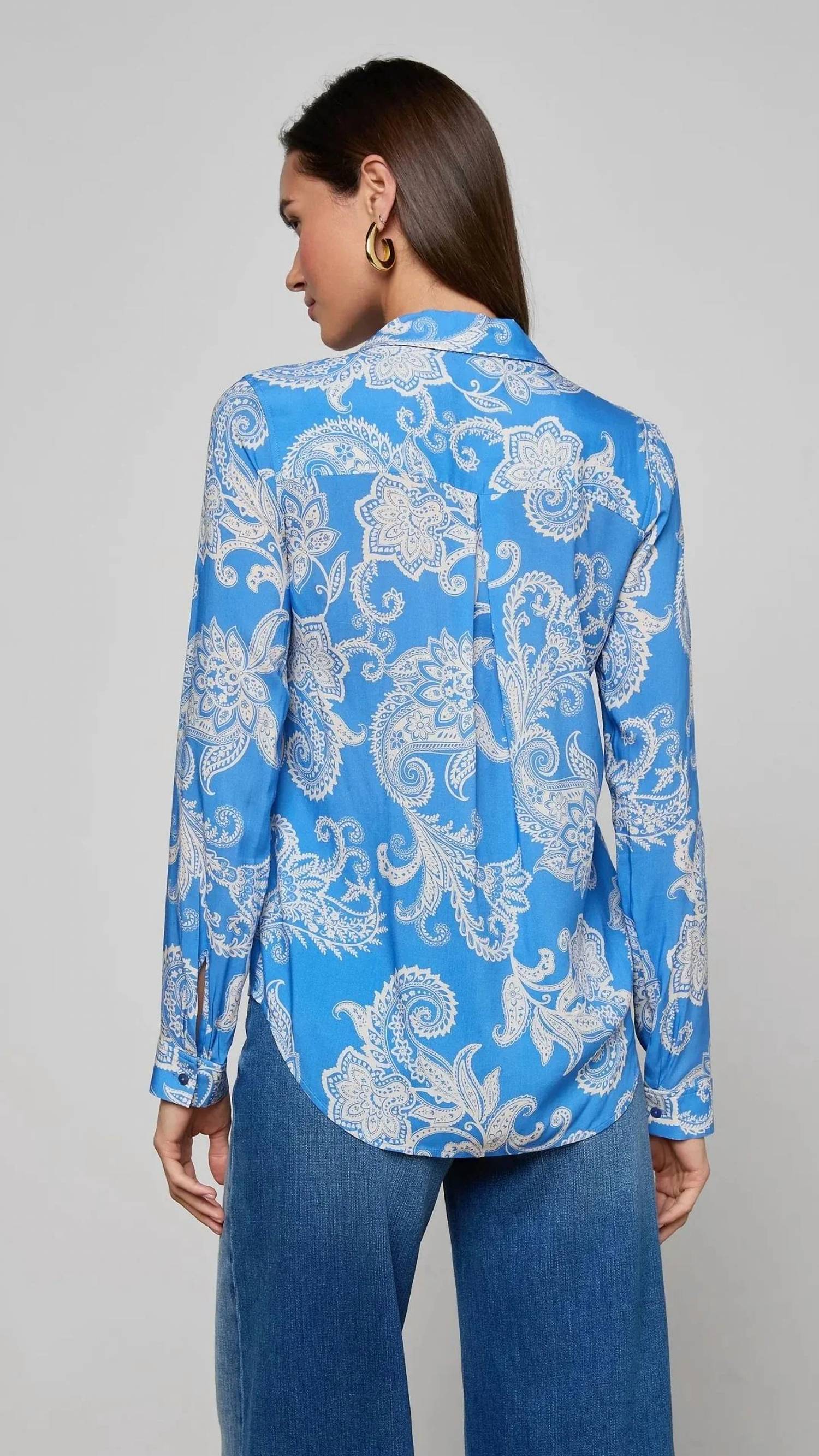 L'Agence - Holly Button Down Blouse