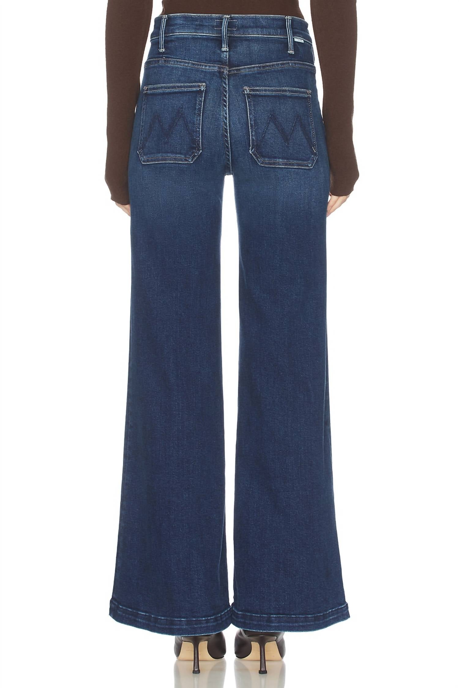 Mother Lil Hustler Roller Patch Skimp Jeans in one last shot - women's jeans - view 4