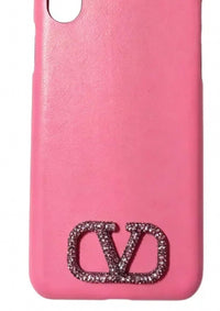 Valentino Garavani - Women's Crystal-embellished Vlogo Leather Iphone Xs Case