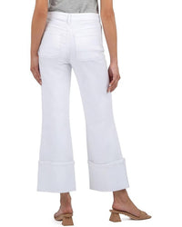 Kut From The Kloth - Charlotte High Rise Fab Ab Wide Leg-roll Up Jean