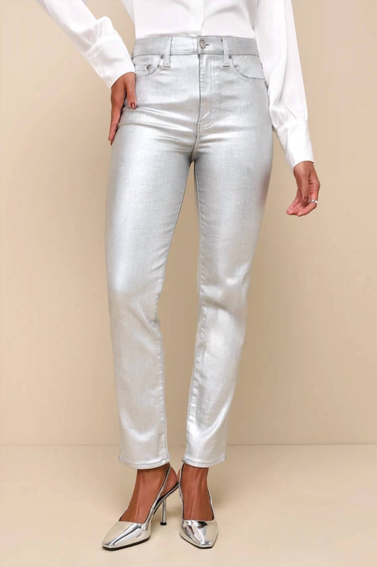 Daze - Smarty Coated Slim Straight Pants