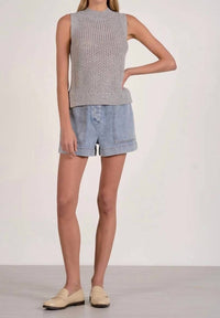 Elan - Luna Neck Knit Tank Top