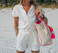 Katydid - Quarter Zip Top Scuba Short Set