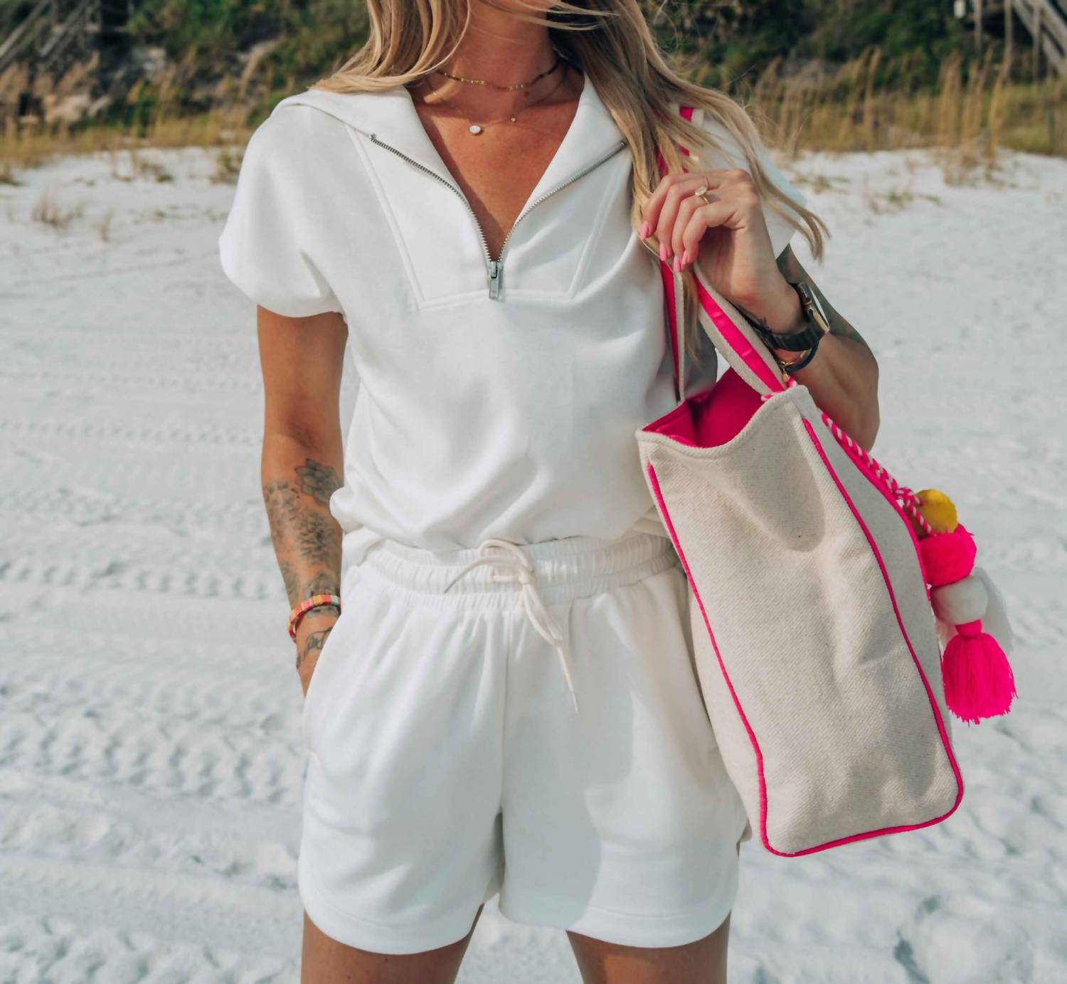 Katydid - Quarter Zip Top Scuba Short Set