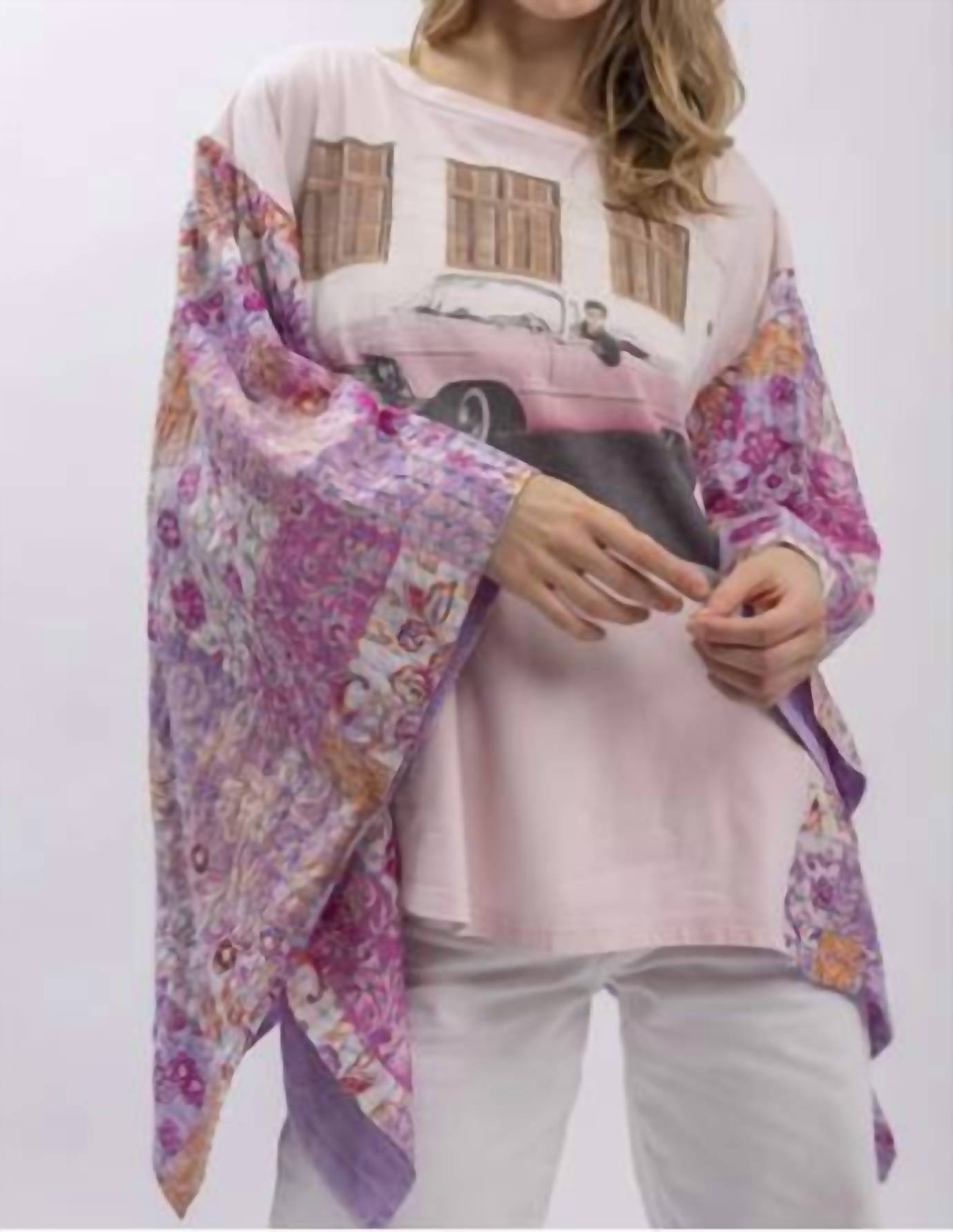 Blue Velvet - Elvis Poncho Sleeve Top
