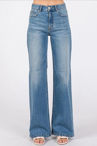 Letter to Juliet Workman Place Wide Leg Jeans in medium wash - women's jeans