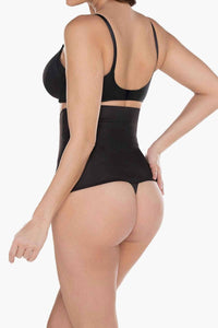 Miraclesuit Comfy Curves High Waist Thong in black - women's intimate - detail view