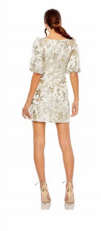 Mac Duggal - Floral Satin Cocktail Dress