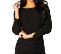 Ribbed Crew Neck Top