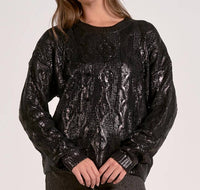 Elan - Coated Cable Knit Sweater