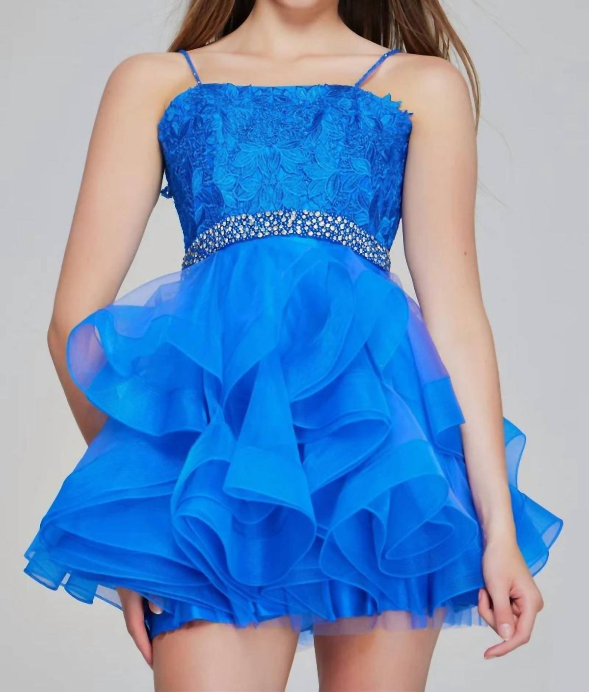 Jovani - Short Beaded Cocktail Dress