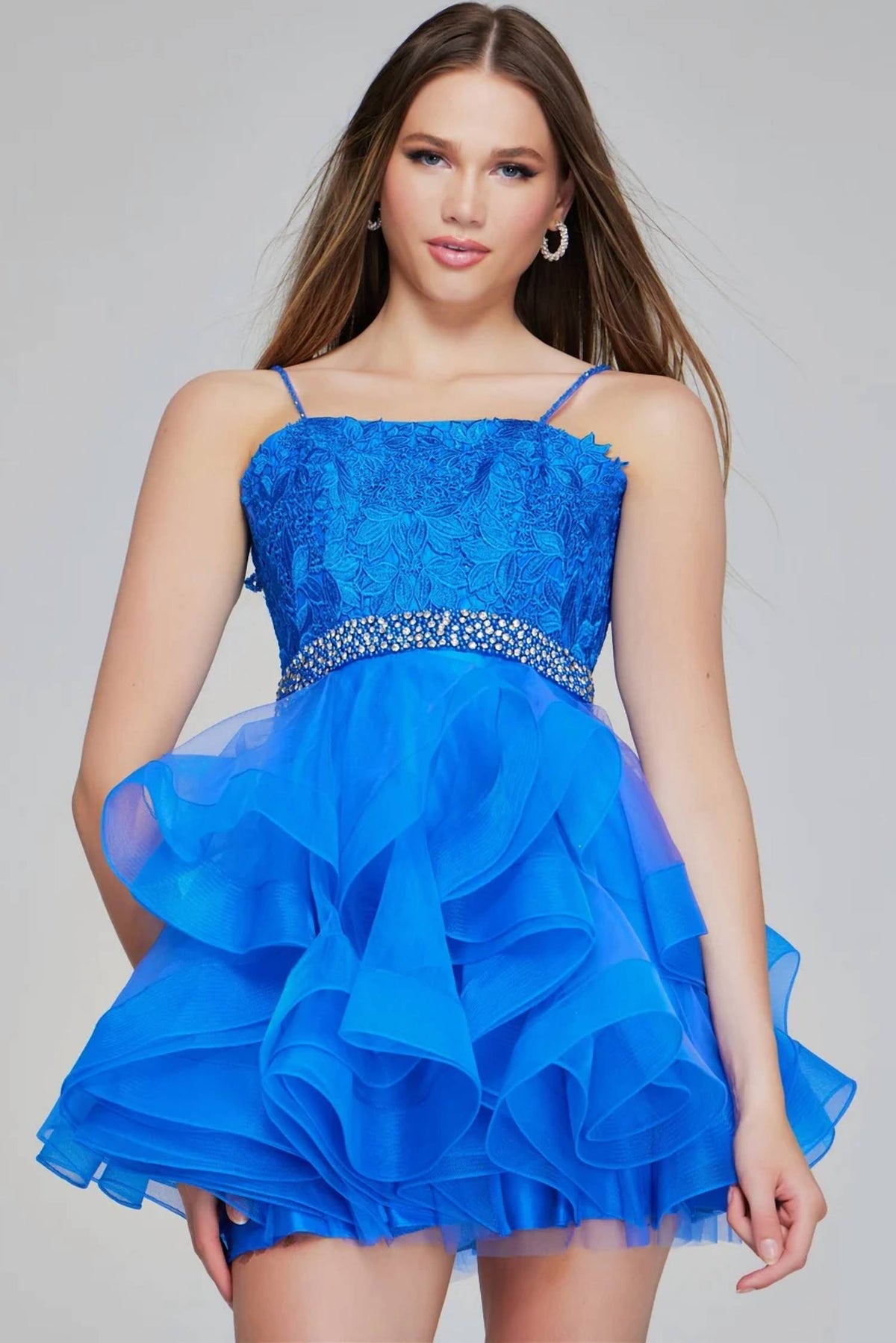 Jovani - Short Beaded Cocktail Dress
