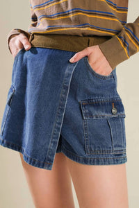 Flying Tomato - Washed Denim Short