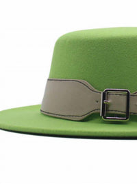 Nf - Women's Woolen Belted Fedora Hat