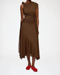 Ganni - Long Marl Mesh Dress