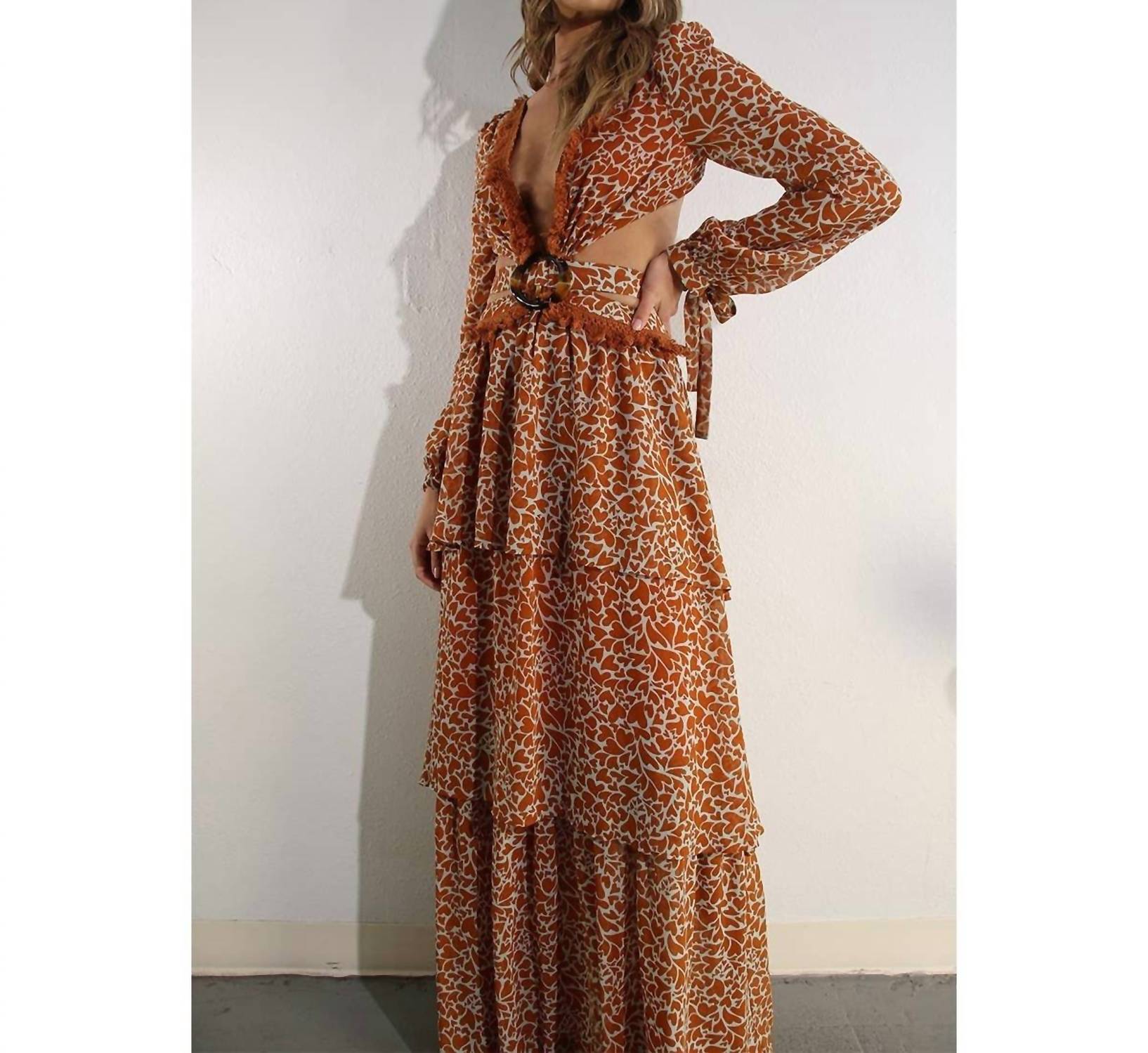 Mulla - Cross Back Tie Maxi Dress