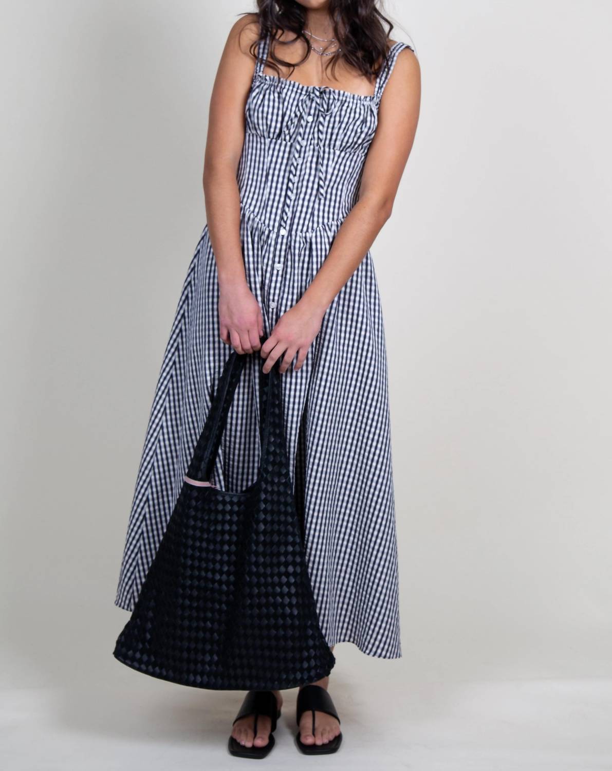 Astr - Women's Temperance Gingham Check Maxi Dress