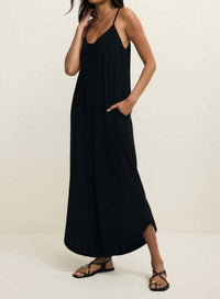 Z Supply Relaxed Fit Flared Jumpsuit in black - women's pants - alternate view