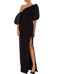 Likely - Natasha One Shoulder Puff Sleeve Gown
